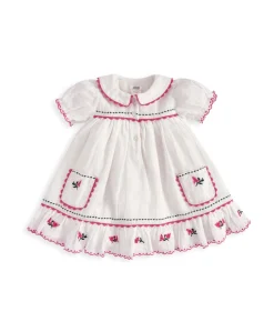 Collared Embroidered Dress