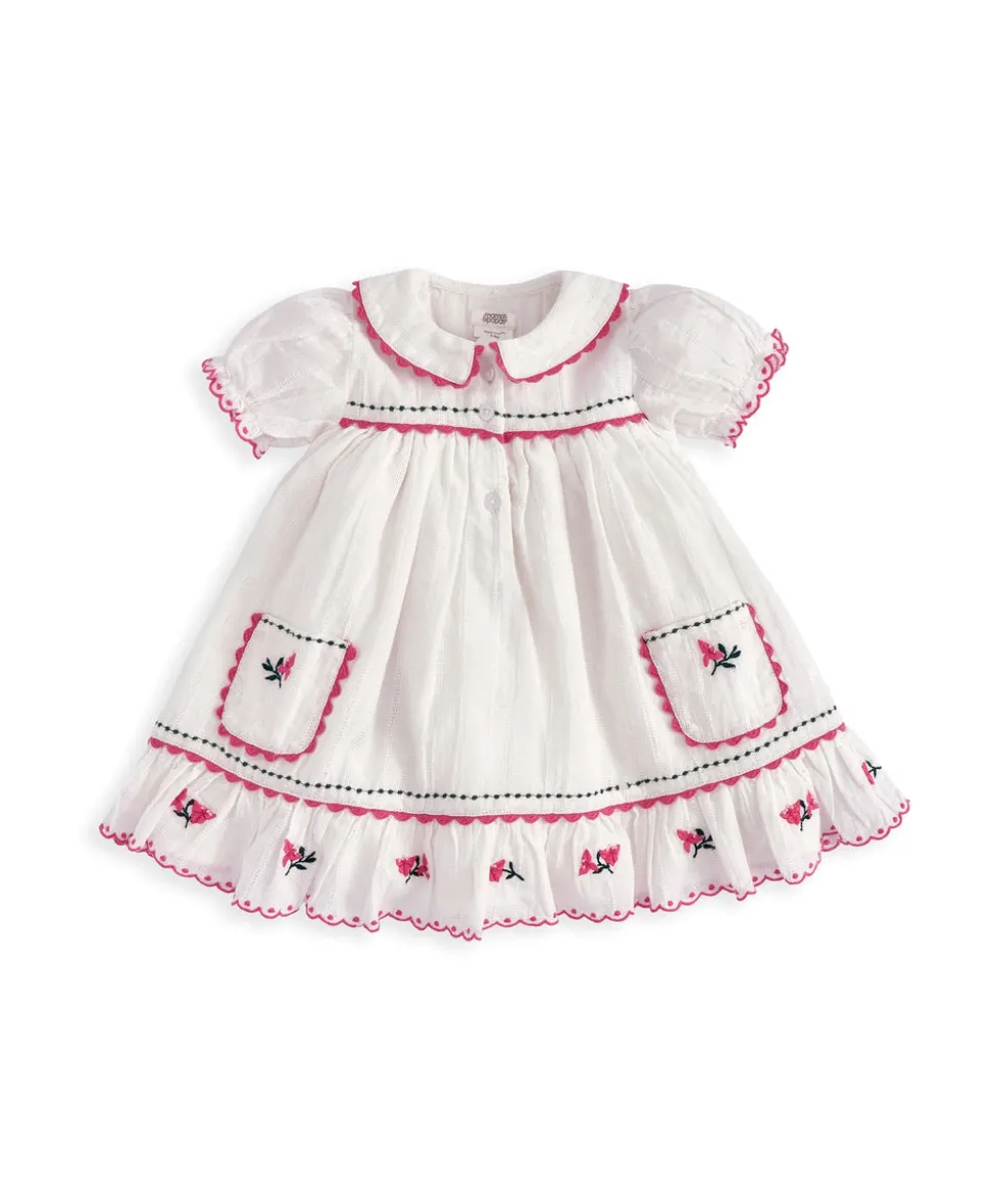 Collared Embroidered Dress