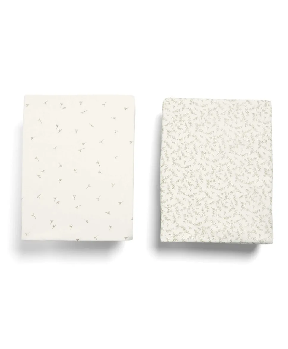 Cotbed Fitted Sheets (2 pack) Seed/Leaf - Welcome to the World Seedling