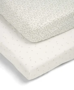 Cotbed Fitted Sheets (2 pack) Seed/Leaf - Welcome to the World Seedling