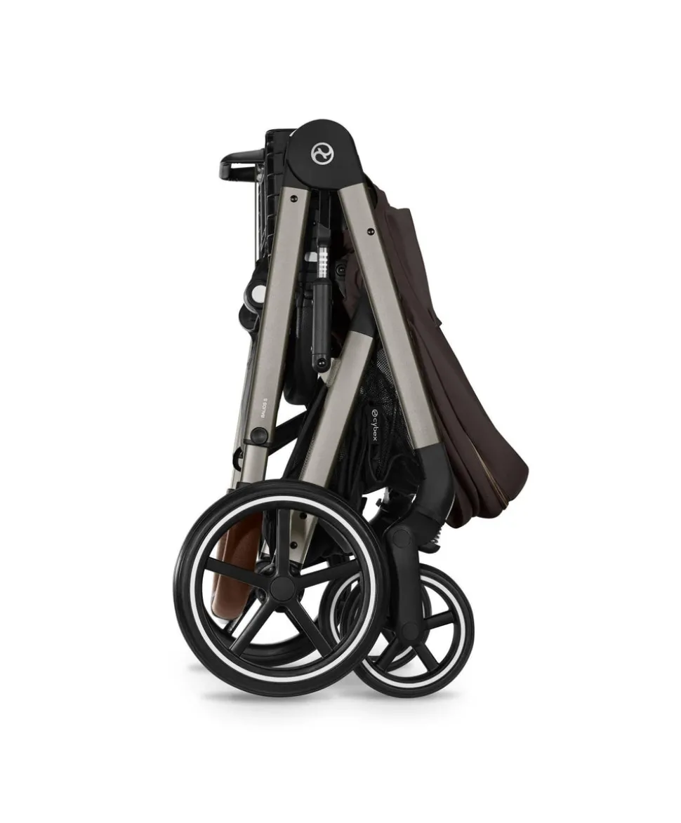 Cybex Balios S Lux Pushchair Bundle With Cybex Aton B2 i-Size Baby Car Seat & Base (7 Pieces) - Chocolate Brown