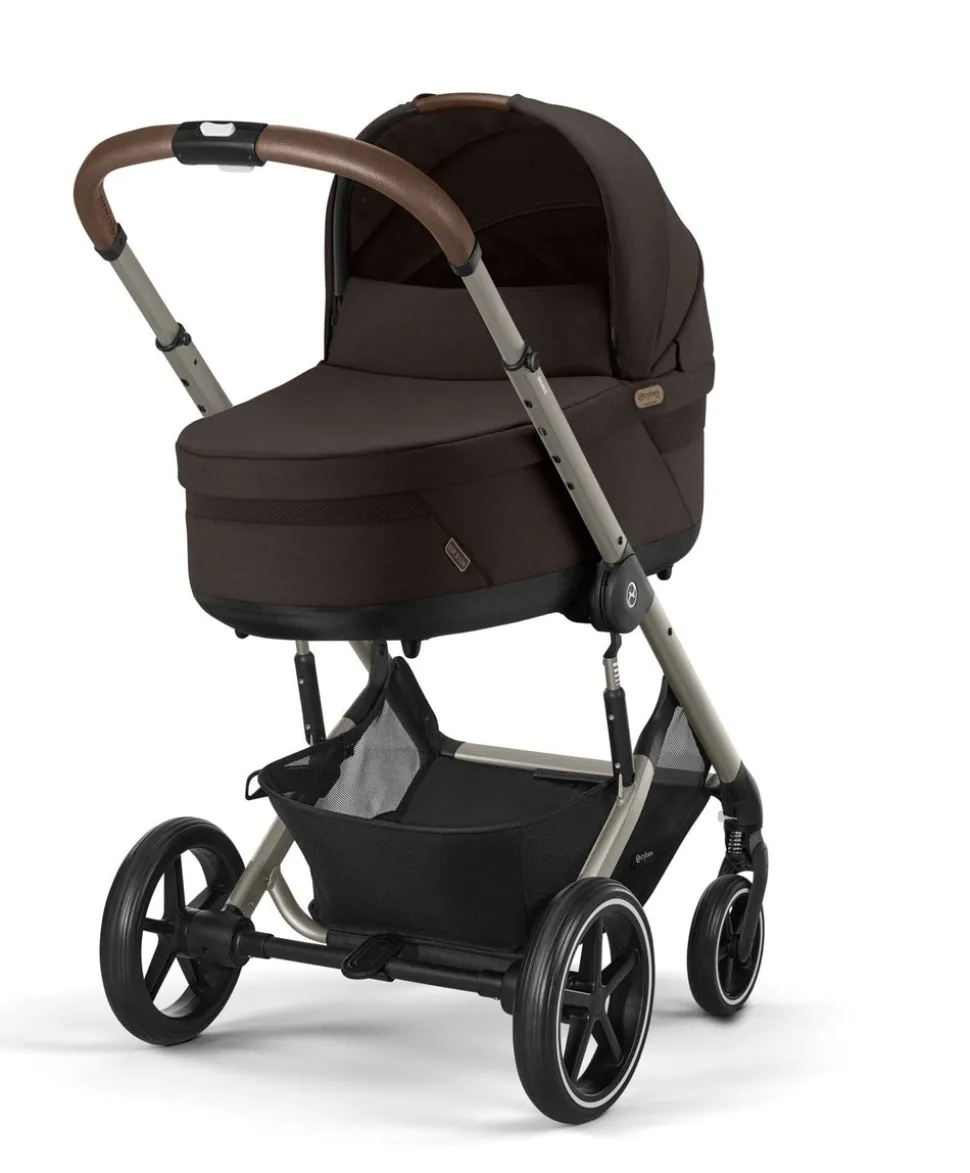 Cybex Balios S Lux Pushchair Bundle With Cybex Aton B2 i-Size Baby Car Seat & Base (7 Pieces) - Chocolate Brown