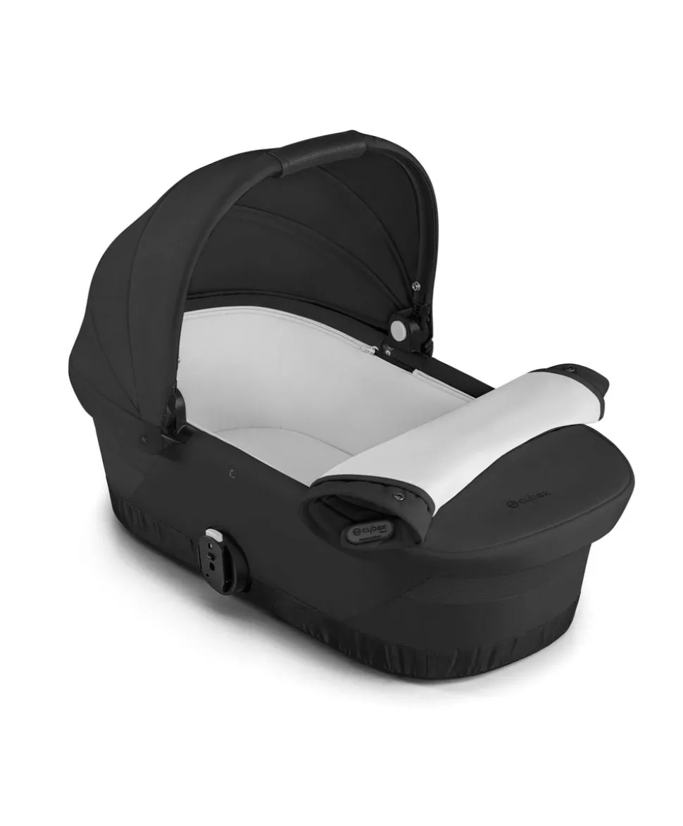 Cybex e-Gazelle S Electric Single to Double Pushchair Bundle with Cybex Aton B2 i-Size Car Seat and Base (6 Pieces) – Black