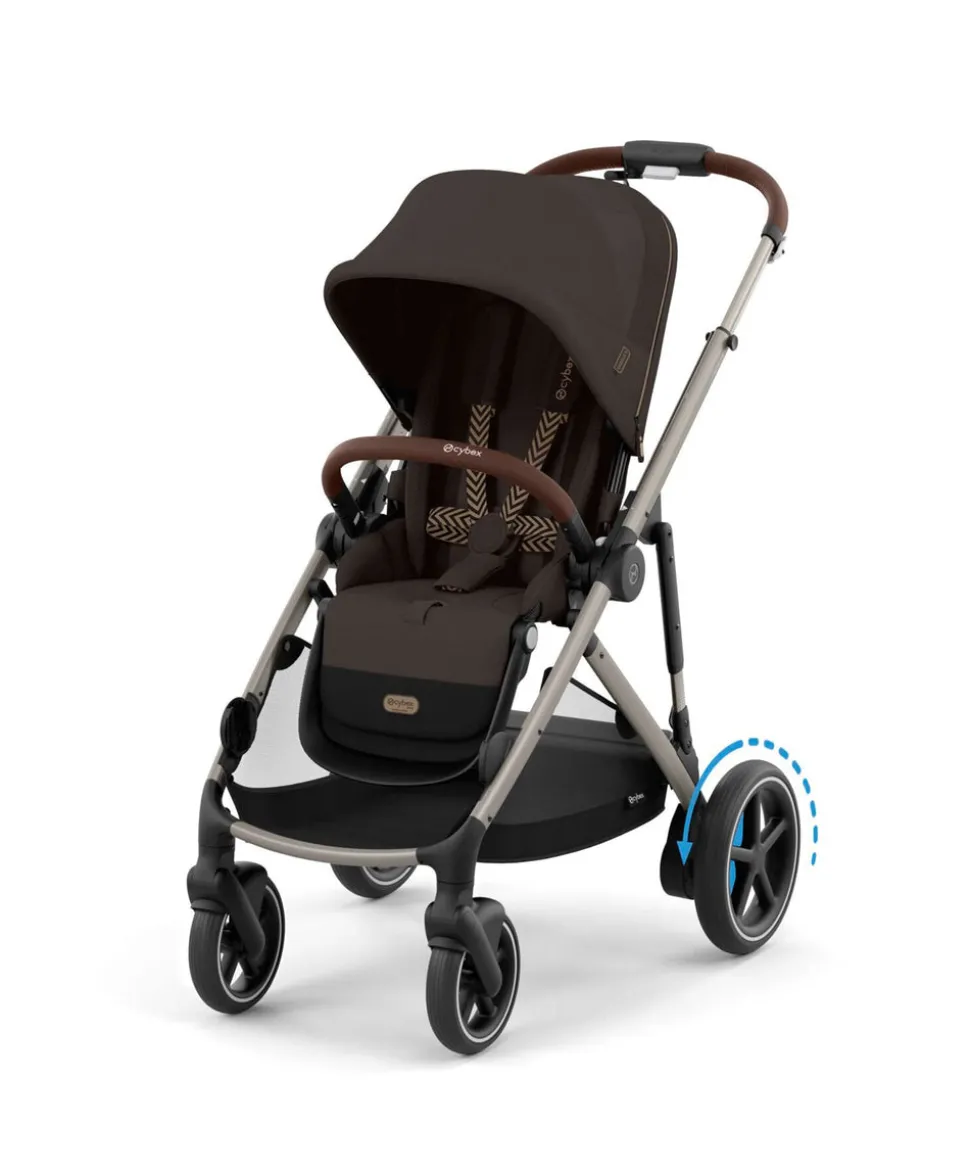 Cybex e-Gazelle S Electric Single to Double Pushchair - Chocolate Brown