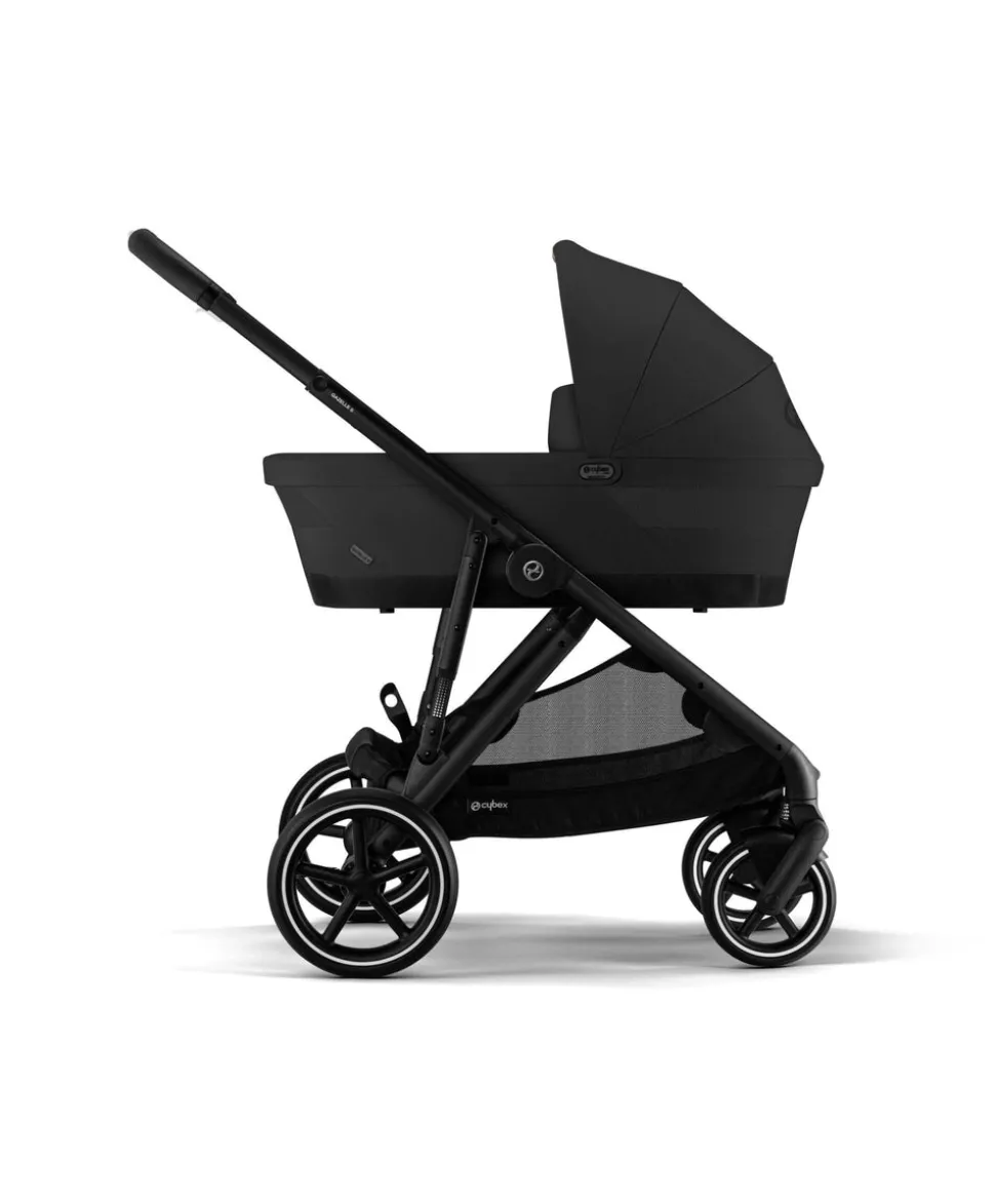 Cybex Gazelle S Pushchair Bundle with Cybex Cloud T i-Size Rotating Baby Car Seat (7 Pieces) - Moon Black