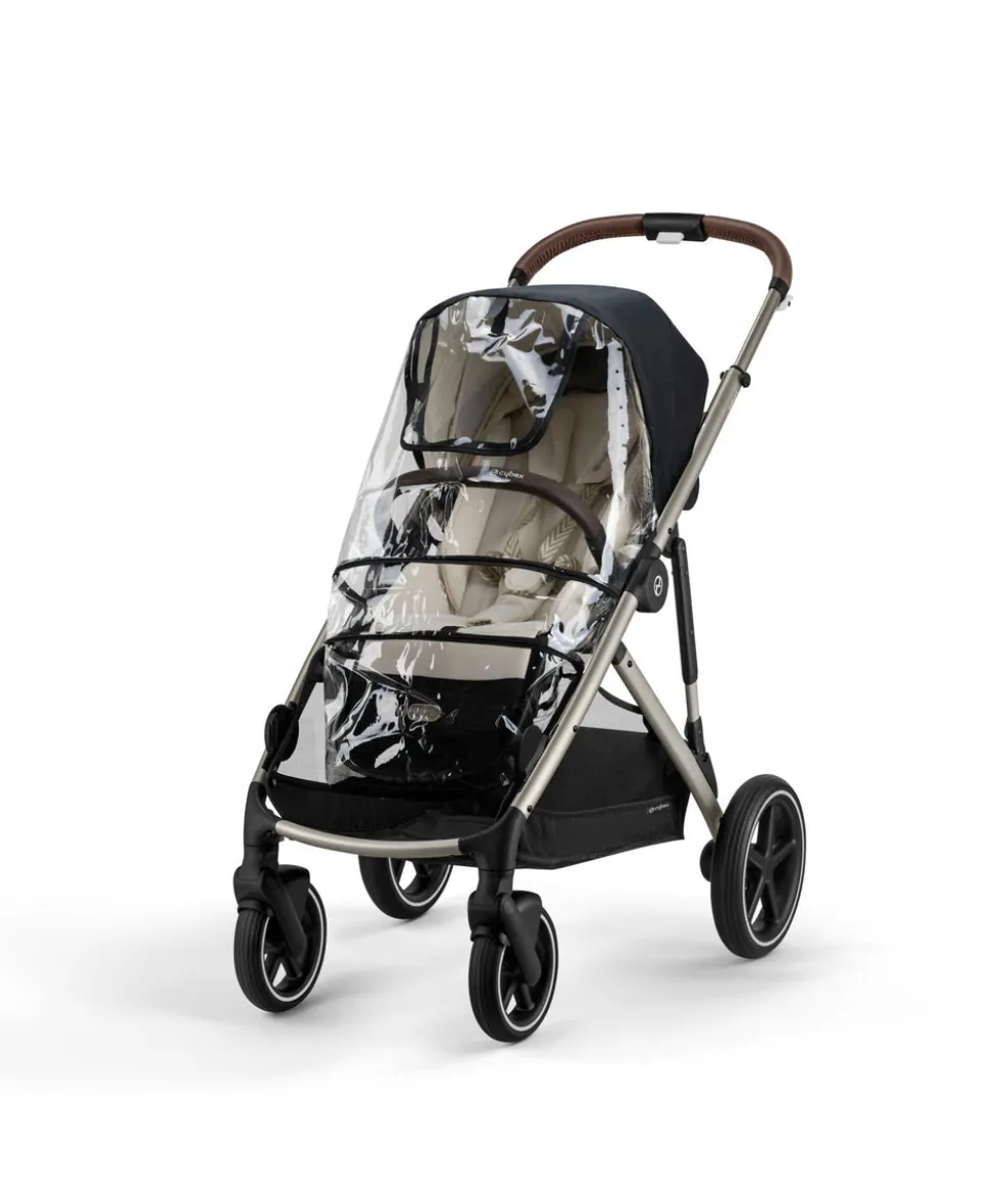 Cybex Gazelle S Twin Pushchair Bundle with Cybex Cloud T i-Size Rotating Baby Car Seat & Base (16 Pieces) - Moon Black