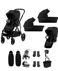 Cybex Gazelle S Twin Pushchair Bundle (12 Pieces) - Moon Black