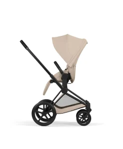 Cybex Priam Pushchair & Carry Cot Bundle With Cybex Cloud T Plus Car Seat & Base - Cozy Beige