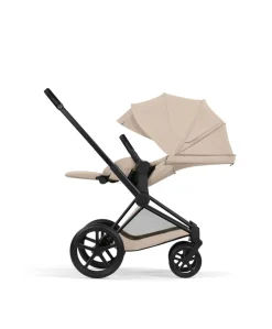 Cybex Priam Ultimate Pushchair Bundle With Cybex Cloud T Plus - Black/Cozy Beige