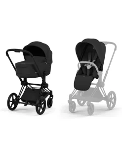 Cybex Priam Ultimate Pushchair Bundle with Cybex Cloud T i-Size Rotating Baby Car Seat & Base - Sepia Black