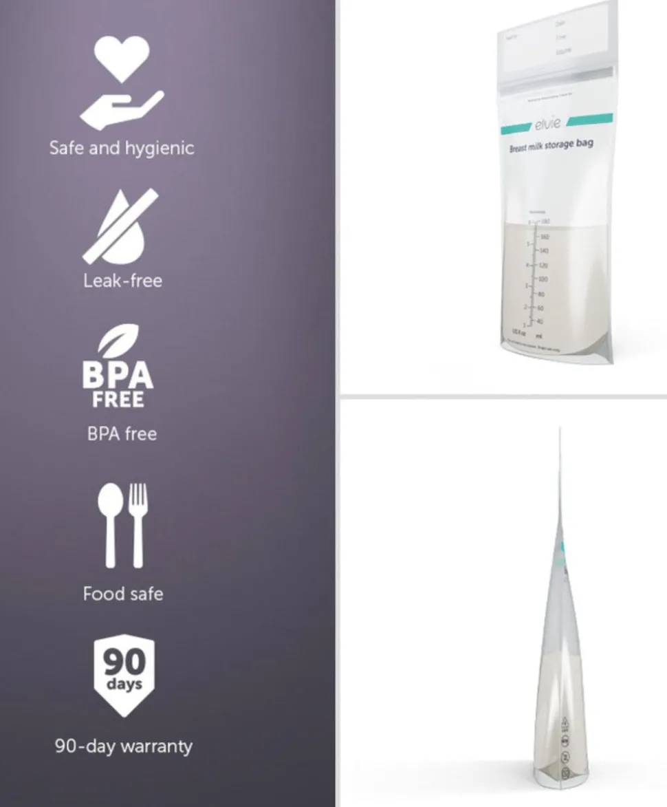 Elvie Breast Milk Storage Bags - Pack of 100