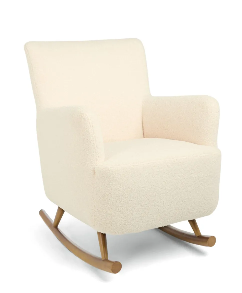 Elwood Nursing Chair & Stool - Off White Boucle