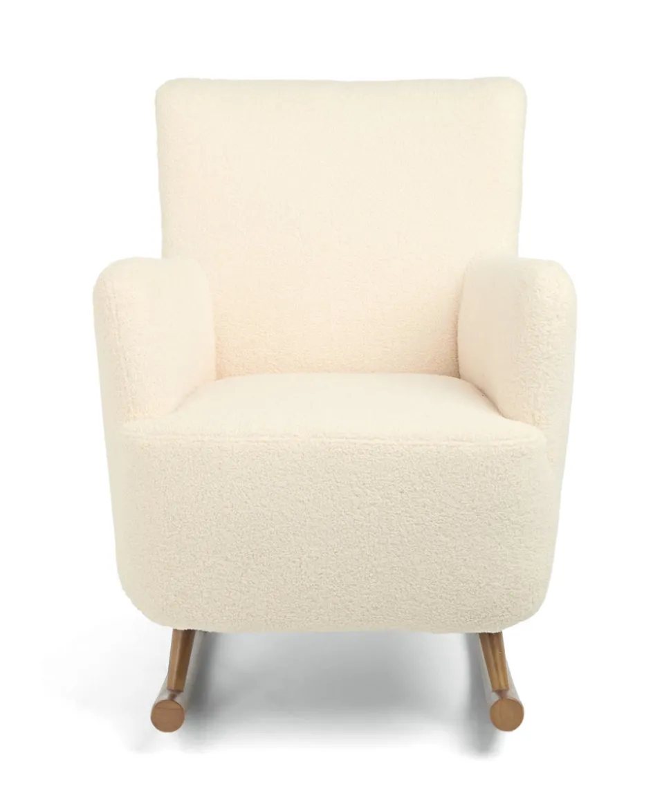Elwood Nursing Chair & Stool - Off White Boucle
