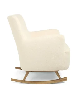 Elwood Nursing Chair & Stool - Off White Boucle