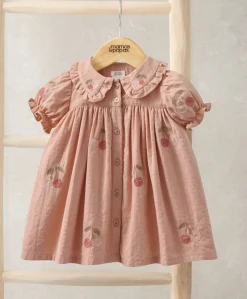 Embroidered Cherry Dress