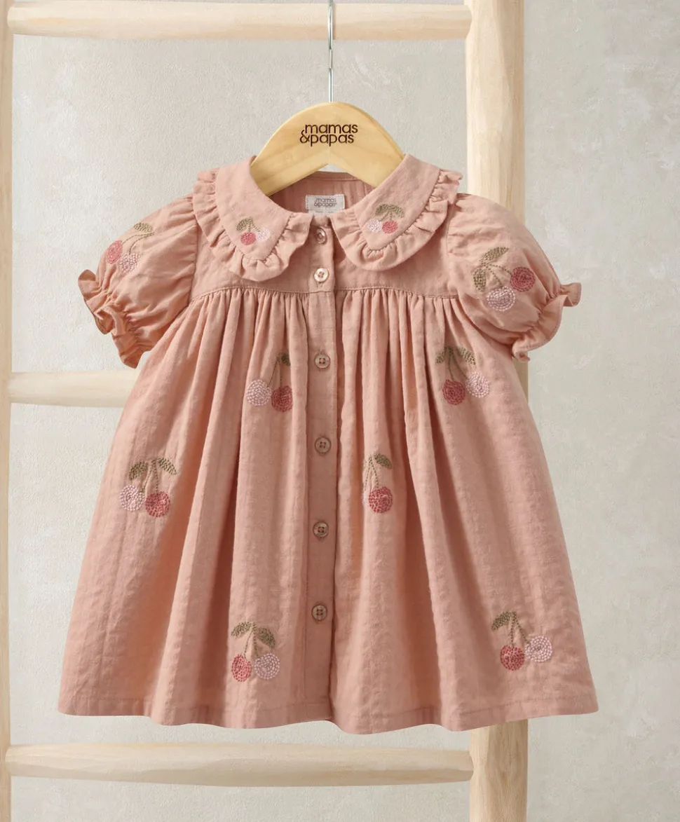 Embroidered Cherry Dress