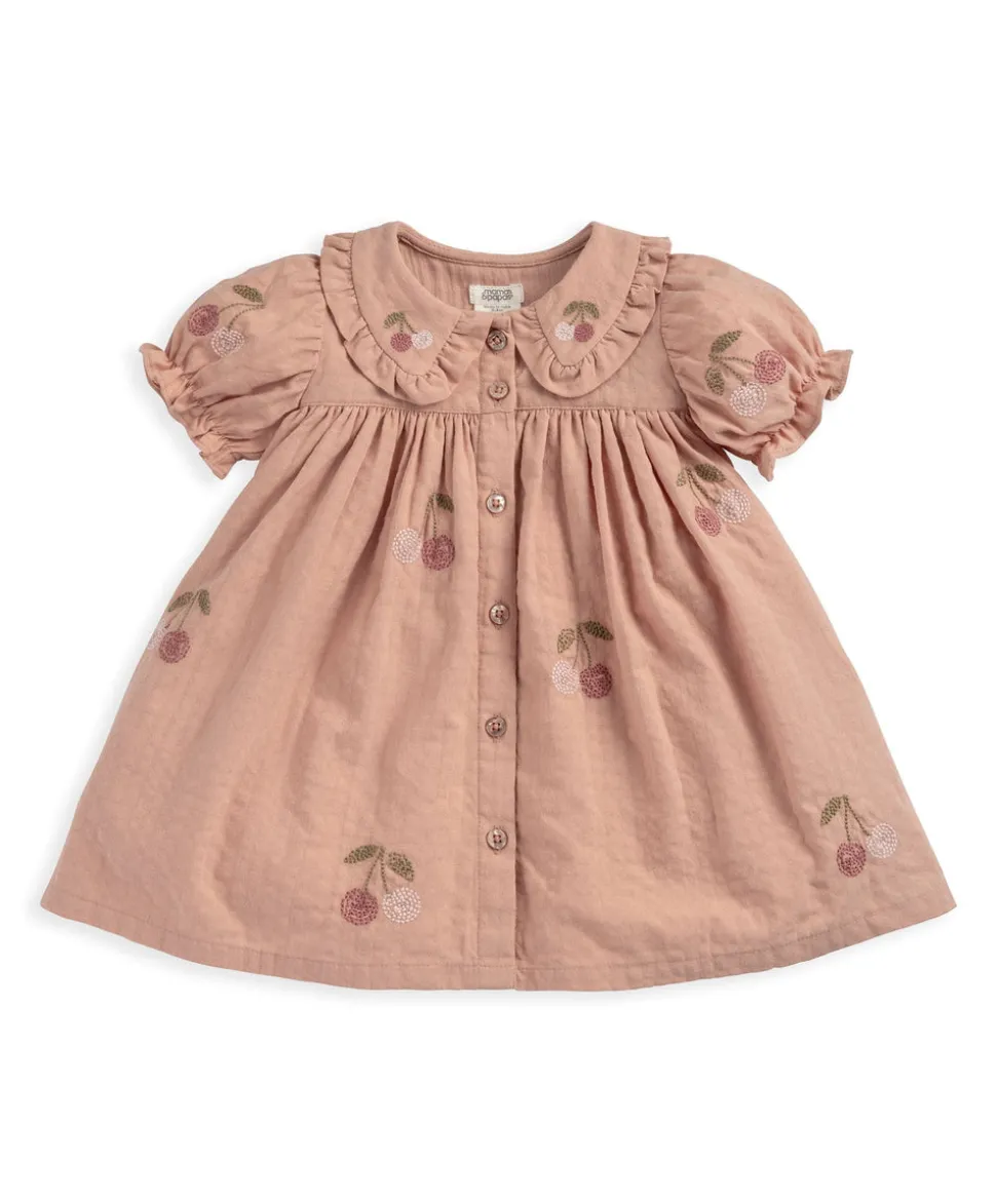 Embroidered Cherry Dress