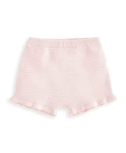 Embroidered Knit Top & Shorts Set (2 Pieces) - Pink