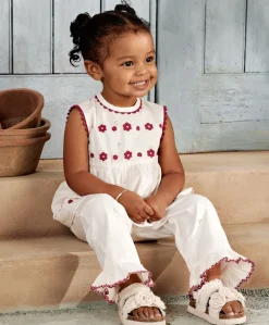 Embroidery Top & Trouser Set