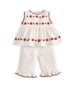 Embroidery Top & Trouser Set