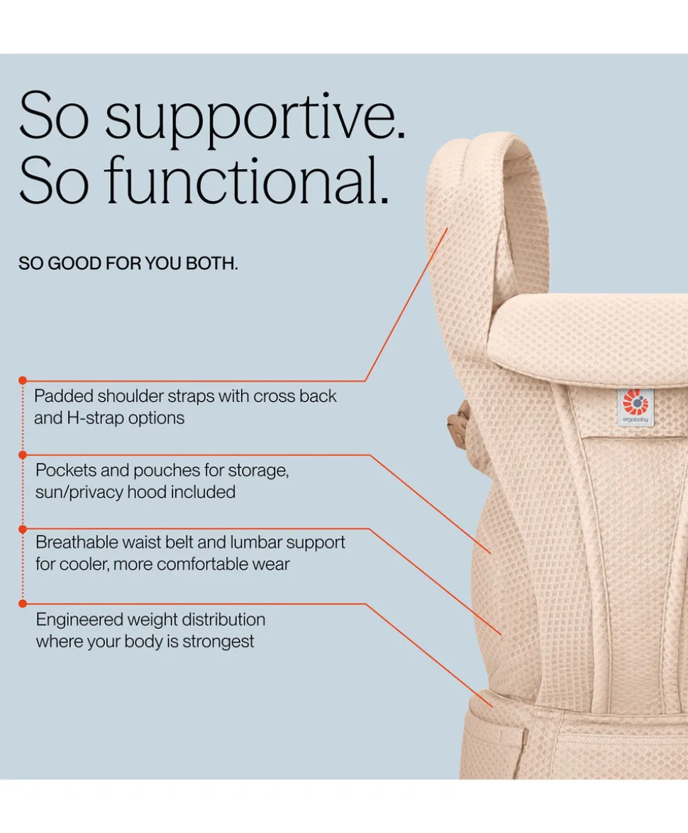 Ergobaby Omni Deluxe Mesh Baby Carrier - Natural Beige