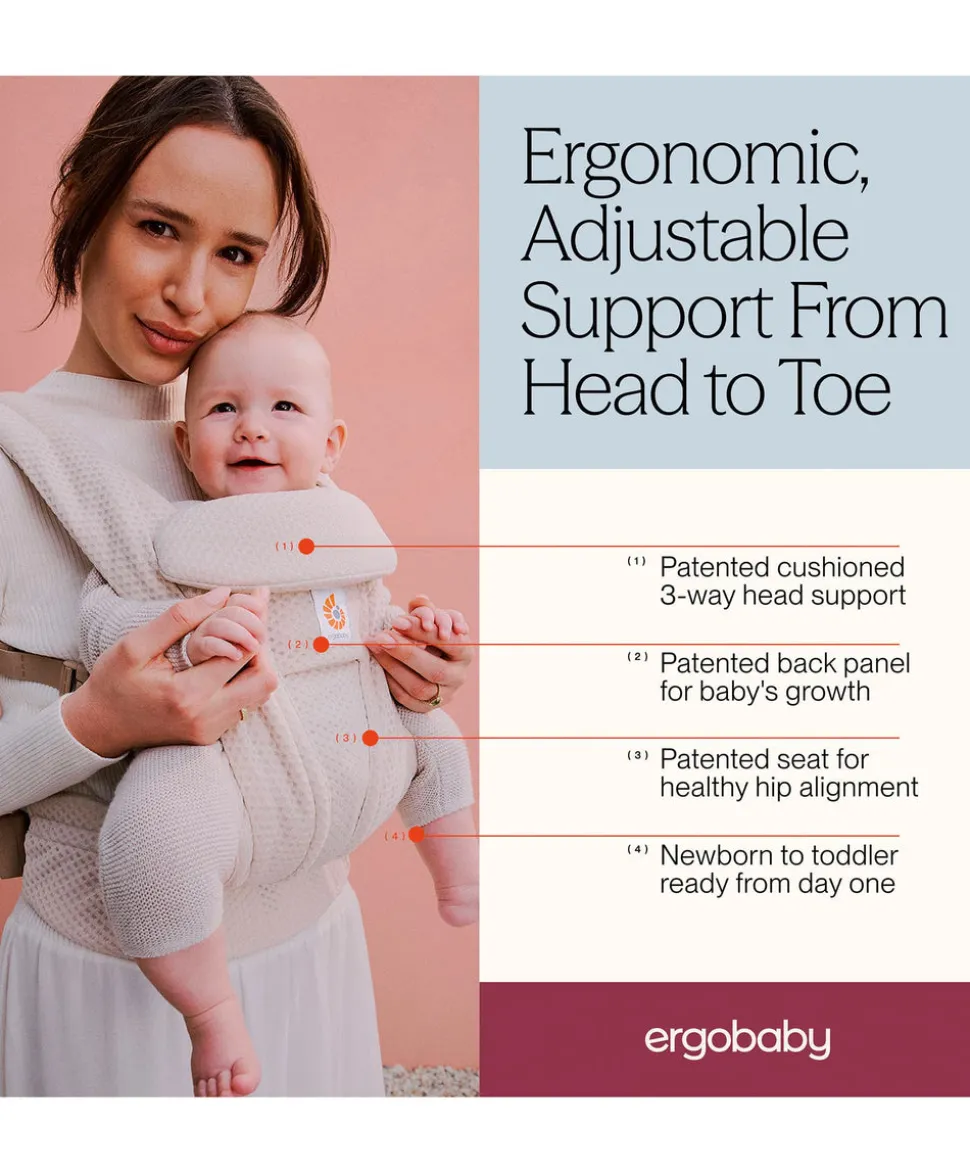 Ergobaby Omni Deluxe Mesh Baby Carrier - Natural Beige