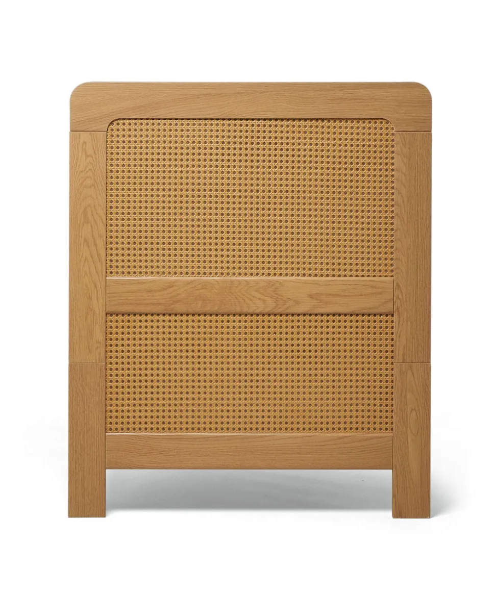 Esna Cotbed & Luxury Hybrid Twin Cotbed Mattress - Rattan