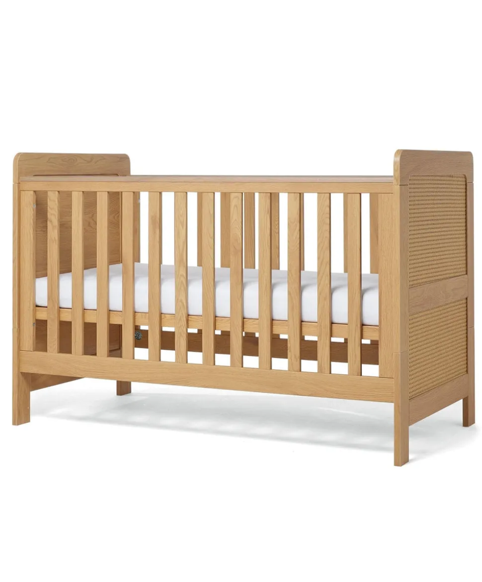 Esna Cotbed & Luxury Hybrid Twin Cotbed Mattress - Rattan