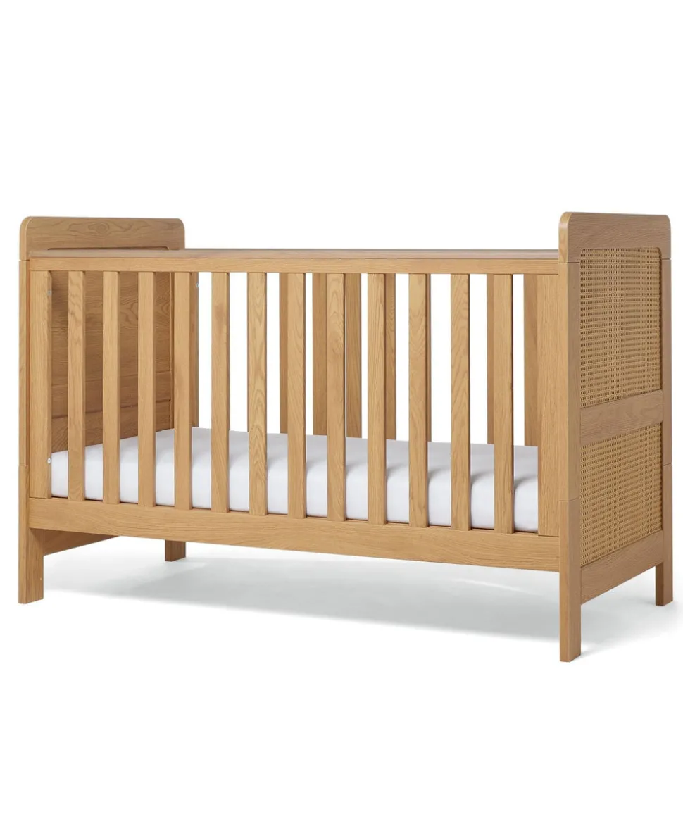 Esna Cotbed & Luxury Hybrid Twin Cotbed Mattress - Rattan