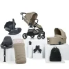 Flip XT³ Pushchair Complete Bundle with Cybex Cloud T Car Seat & Base (8 Pieces) – Sage Grey