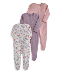Floral Sleepsuits (Pack of 3)