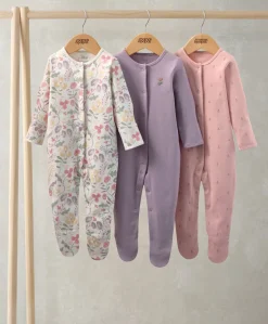 Floral Sleepsuits (Pack of 3)