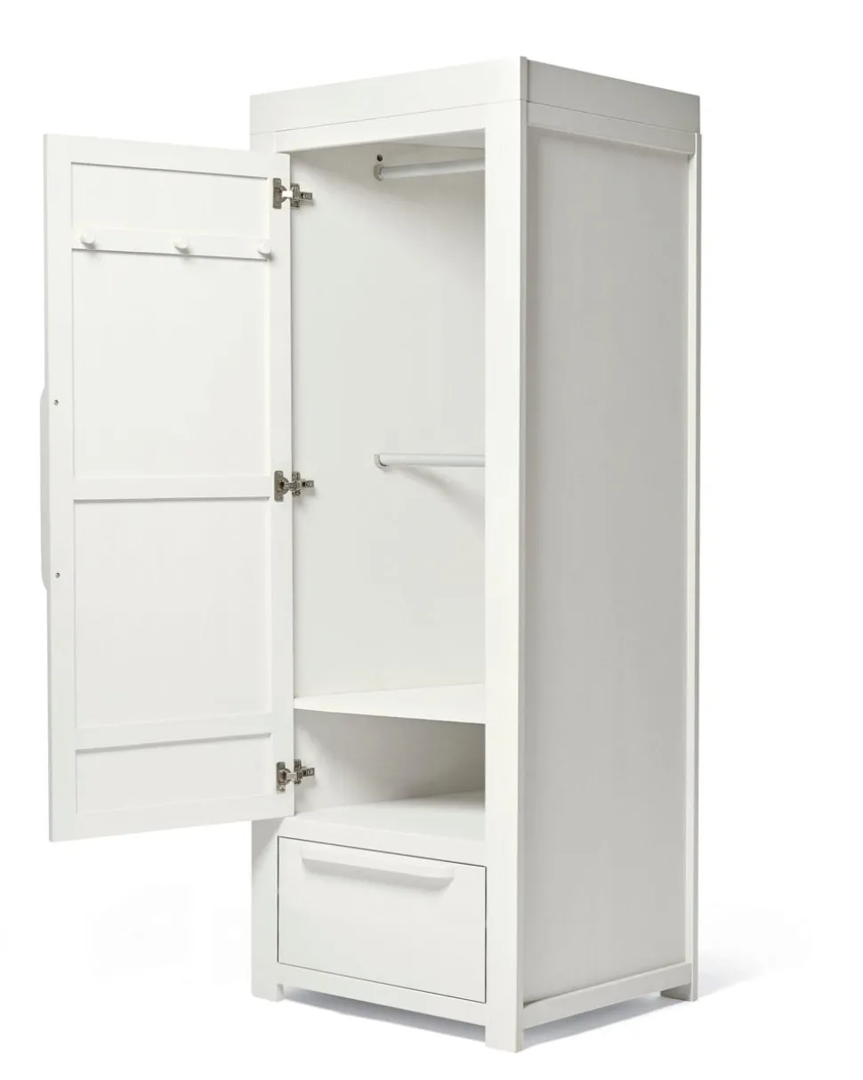 Franklin Single Nursery Wardrobe - White Wash