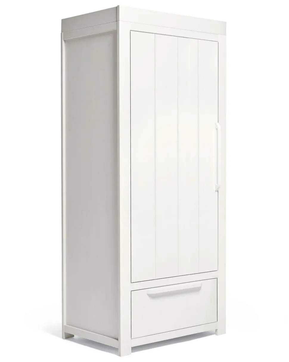 Franklin Single Nursery Wardrobe - White Wash
