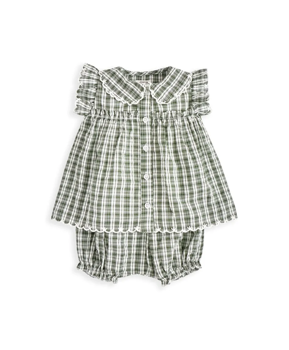 Gingham Print Outfit Set