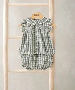 Gingham Print Outfit Set