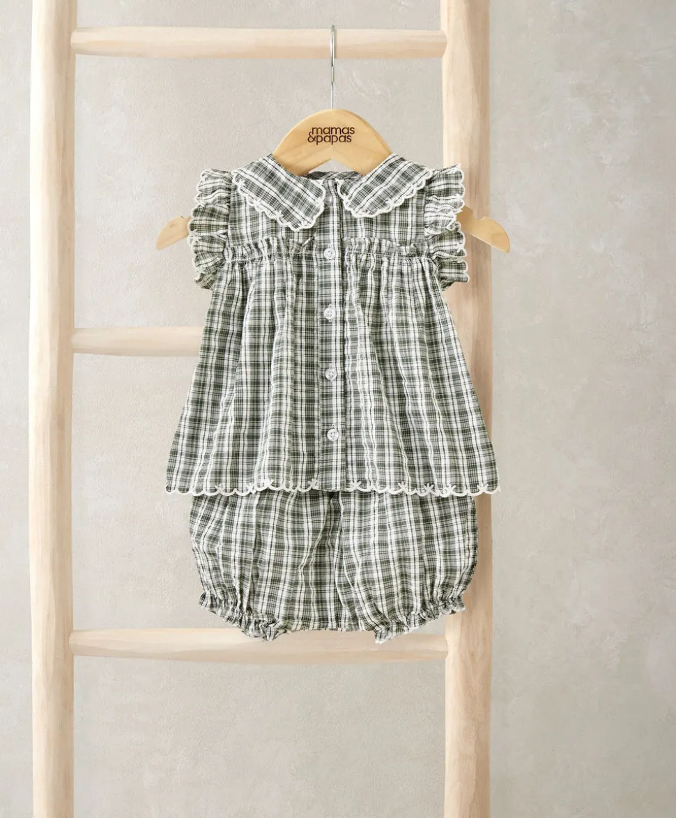 Gingham Print Outfit Set