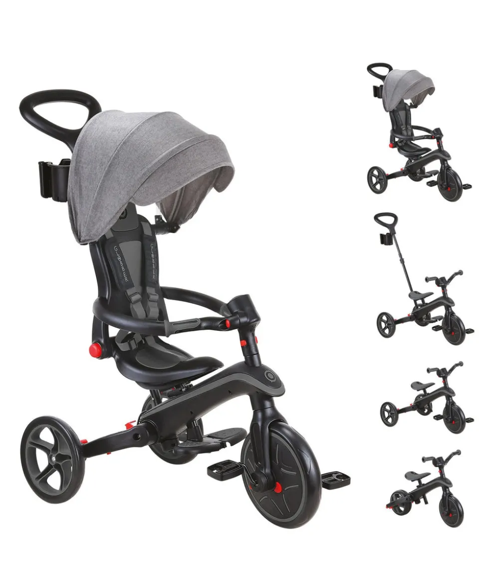 Globber Explorer Trike Foldable 4 in 1 - Black