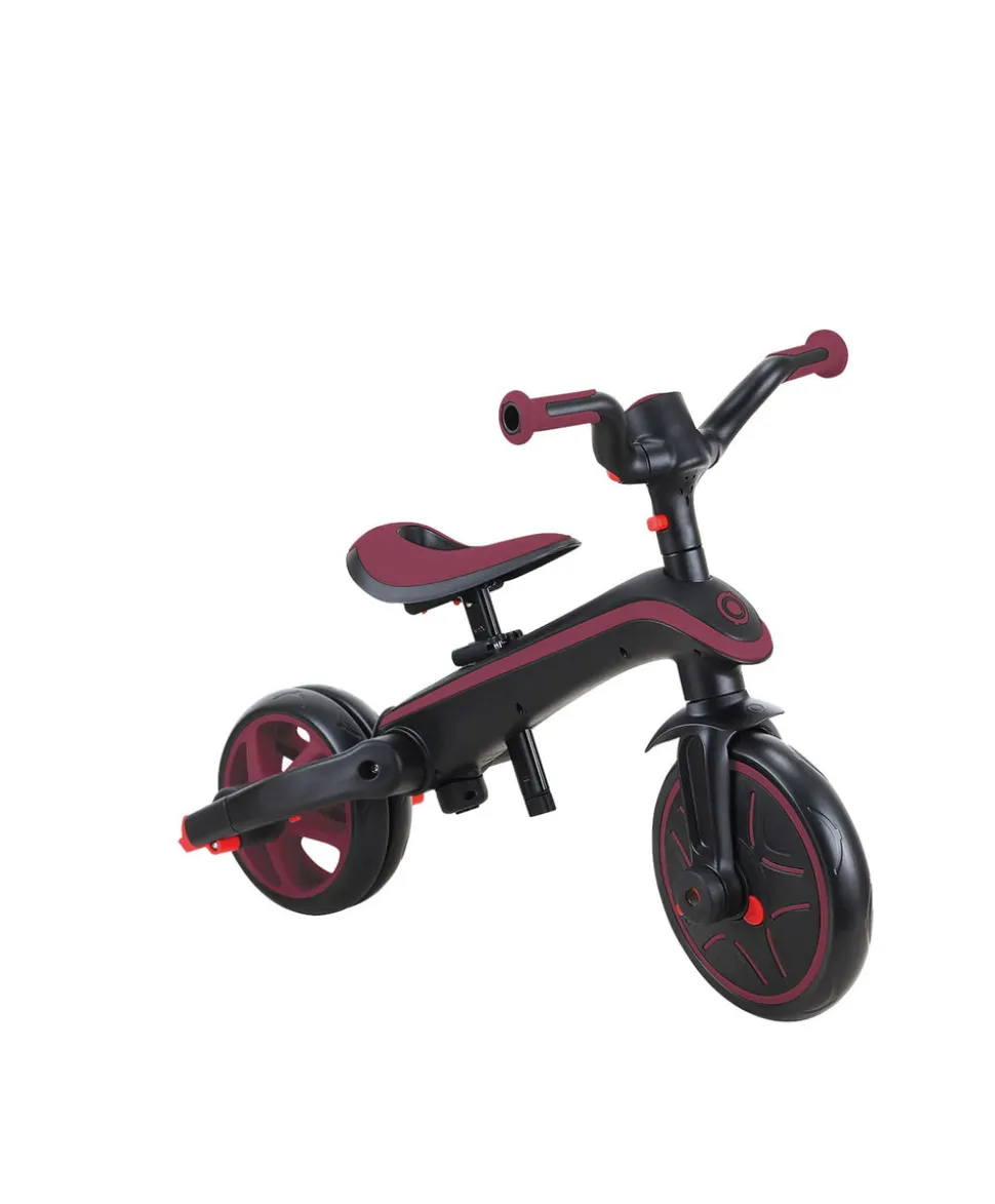 Globber Explorer Trike Foldable 4in1 - Burgundy