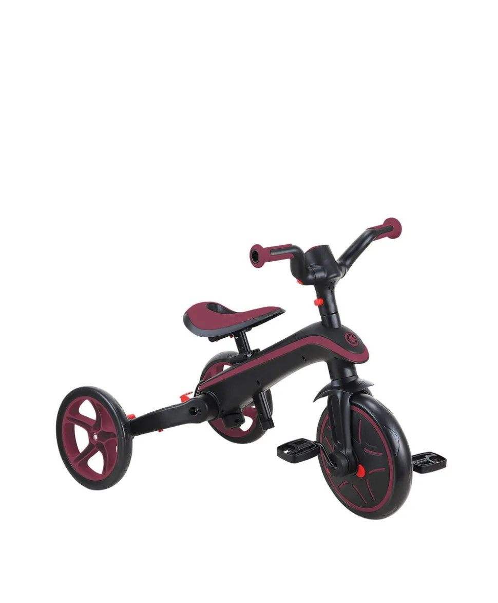 Globber Explorer Trike Foldable 4in1 - Burgundy