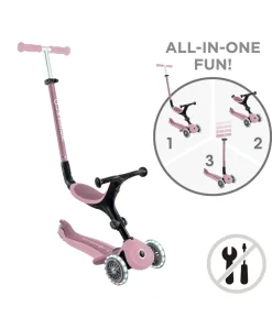 Globber Go Up Active Lights Eco - Berry
