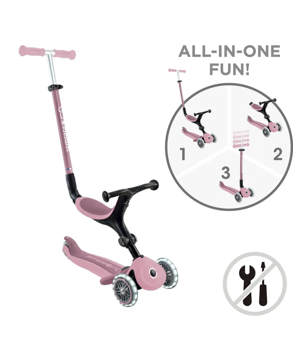 Globber Go Up Active Lights Eco - Berry