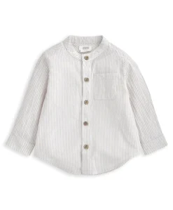 Grandad Collar Shirt & Shorts Set (2 Pieces)