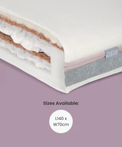 Hampden Cotbed & Luxury Hybrid Twin Cotbed Mattress Bundle - White