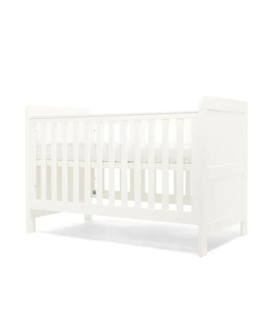 Hampden Cotbed & Premium Pocket Spring Cotbed Mattress Bundle - White