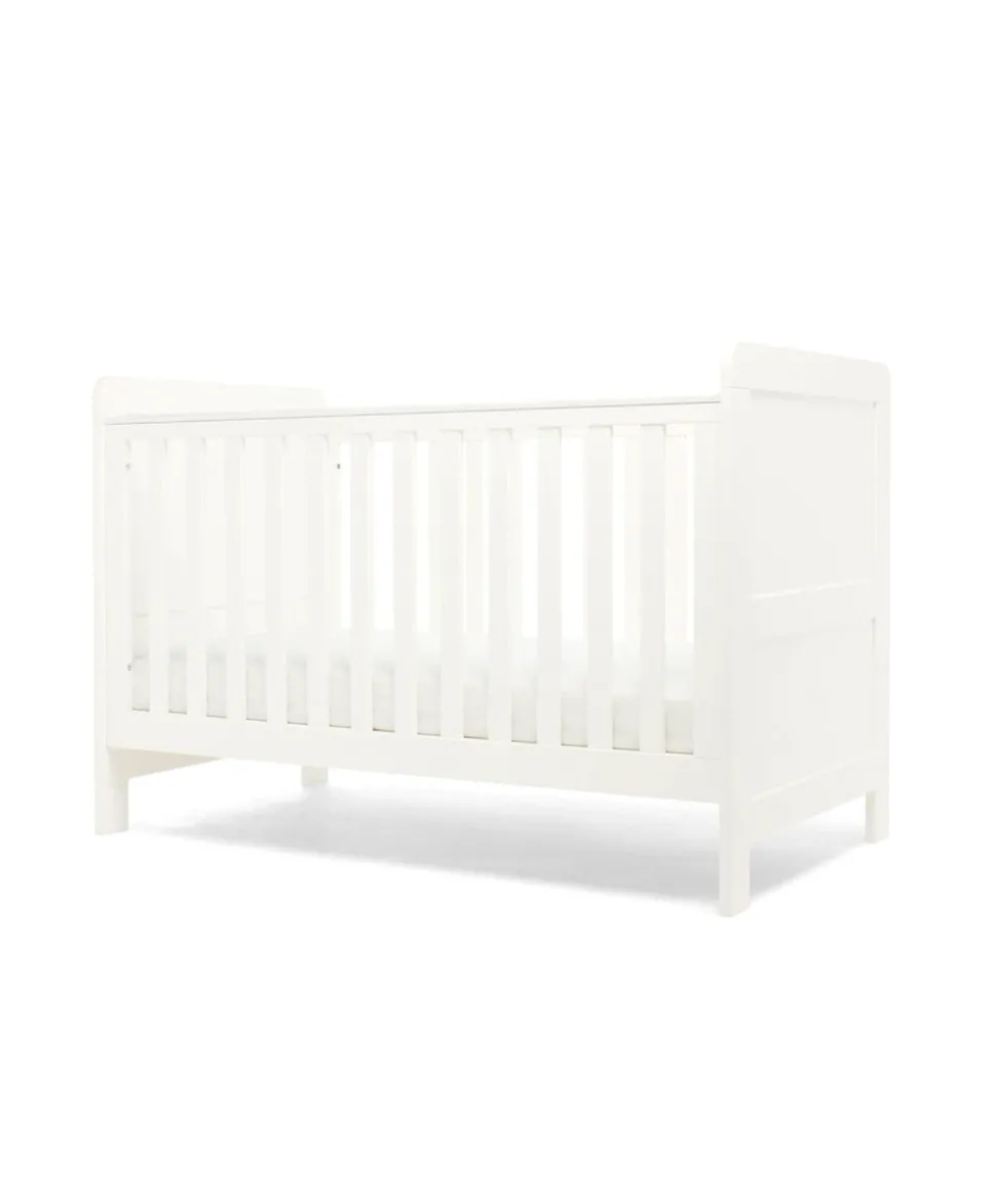 Hampden Cotbed & Premium Pocket Spring Cotbed Mattress Bundle - White