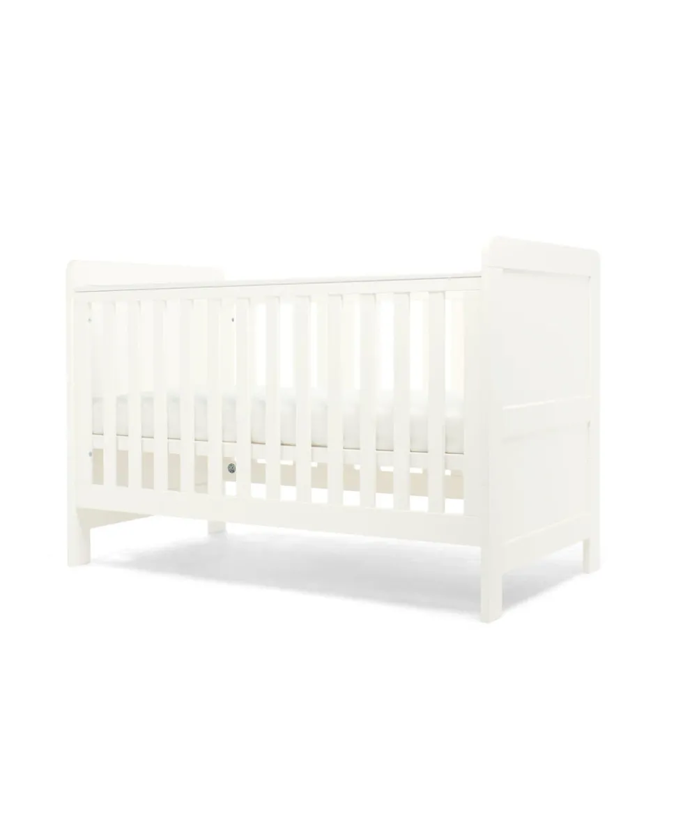 Hampden Cotbed & Premium Pocket Spring Cotbed Mattress Bundle - White