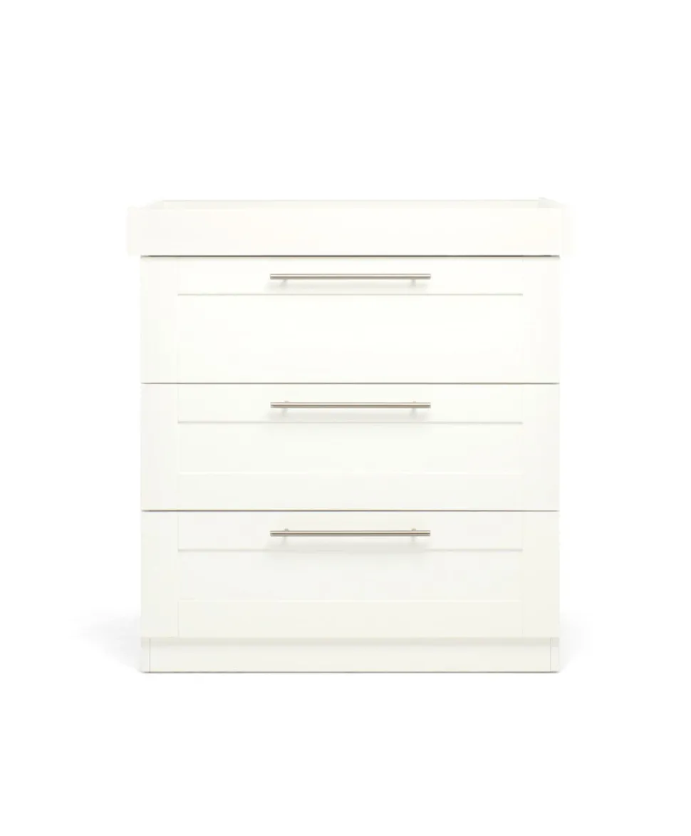 Hampden Nursery Bundle with Lua Bedside Crib (6 Piece) – White