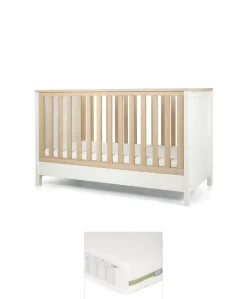 Harwell Cotbed & Premium Pocket Spring Mattress Bundle - White