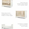 Harwell 2 Piece Small Cotbed Set with Dresser Changer - White